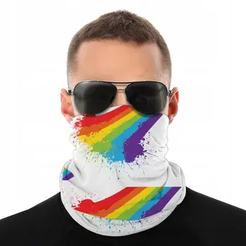 Varavīksnes izsaukuma zīme LGBT Praida Šalle Pusi Sejas Maska Unisex Modes Caurules Maska Kakla Bandanas Aizsardzības Galvu Ārā Kāpšanas