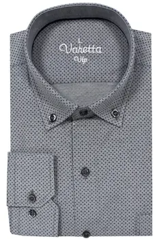 Varetta Modes Vīrietis Krekls ar garām Piedurknēm Vīriešu Gadījuma Drukāt Rakstu Blousers Vīriešu Augstas Kvalitātes Tops Pelēkā Rudens Zīmolu Vīriešu Apģērbi