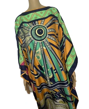 Vasaras Atpūtas Pludmalē Zīda Kaftan Bohēmijas Maxi kleitas garums 130 cm x 130cm platums Dashiki Musulmaņu Sieviešu Abaya Drēbes kleitas