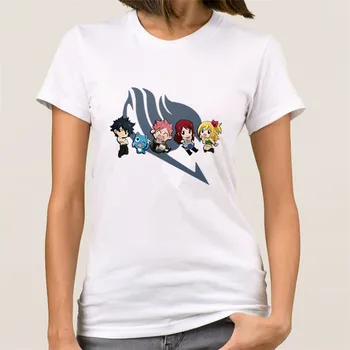 Vasaras Japānas Anime Pasaku asti Sieviešu T Krekls Smieklīgi Izdrukāt Sieviešu T-krekls Sieviete Karikatūra Apģērbu 001