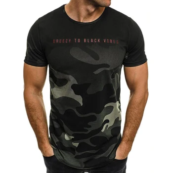 Vasaras Modes O-veida kakla Vīriešu T-krekls 3D Drukāšanas Gadījuma T-krekls Vīriešu Āzijas Izmēra T-krekls