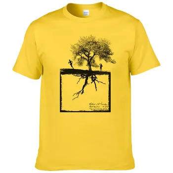 Vasaras Personalizētu vīriešu t-krekls lielu koku un attēls drukāts kokvilnas topi, t krekls atdzist tees man #181