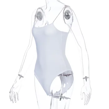 Vasaras Sexy Sievietes Bodysuit Spageti Siksnas Topi (Dungriņi) Izdilis Bez Piedurknēm Stretchy Kluba Bodysuits Apģērbs