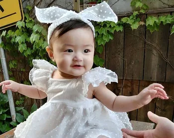 Vasaras Zīdaiņu Meitenes Princese Kleita Baby Girl auduma baby girl kleitas, kāzu puse, un
