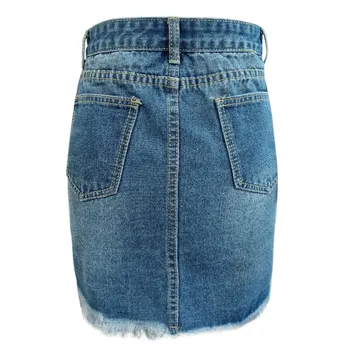 Vasarā Atspirdzinošu sieviešu modes džinsa svārki rāvējslēdzēju gadījuma augsto vidukli, liela izmēra bikses, sieviešu džinsa mini svārki jupe femme 40*