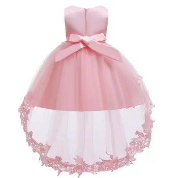 Vasarā Bērniem Bērnu Meitene Princese Kleita ziedi Tilla Puse Kleita Baby Vienu Gadu Brithday Formālās Kleitas Zīdaiņu Apģērbs