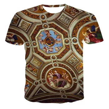 Vasarā Jaunu Stilu 3D Rakstura Glezna Vīriešu T-krekls Apģērbu Literatūras Mīksti Un Ērti, O-veida kakla T-krekls, Liela Izmēra 110-6XL
