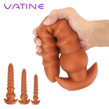 VATINE Seksa Rotaļlietu, Lai Vīrietis Sieviete Milzīga Izmēra Butt Plug Anālais Izplešanās Super Mīksts Anālais Plug Tūpļa Dilator Prostatas Stimulāciju