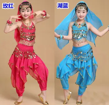 Veiktspējas Modes Bērniem Vēdera Deju Kostīmu Austrumu Deju Tērpi Vēdera Deju Dejotāju Apģērbu Indijas Deju Tērpi Bērniem