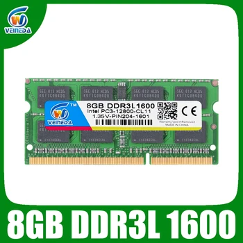 VEINEDA klēpjdatoru ram DDR3L 8gb 1333 ram-memoria-ddr3L 1333Mhz Intel AMD Sodimm ddr3L 8gb pc3-12800 204pin