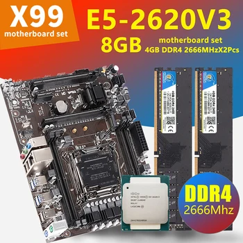 VEINEDA X99 ddr4 LGA2011-3 Mātesplati, kas Ar CPU Xeon E5 2620 V3 2gab 4GB 2666MHz DDR4 Atmiņas