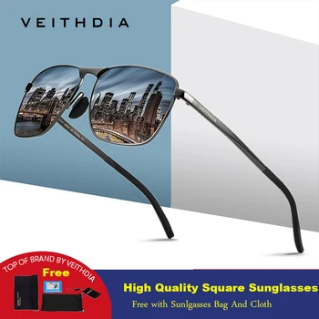 VEITHDIA Zīmola Unisex Dizaineru Modes Laukumā Saulesbrilles Mens Polarizētu Pārklājumu, Spoguļi Saules Brilles Briļļu Accessorie Vīriešiem