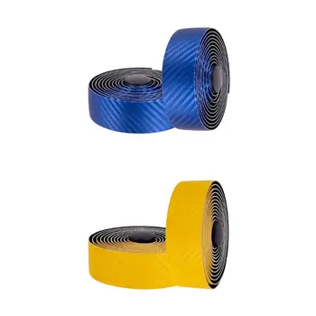 Velosipēds Stūres Lenti Dzeltenā un zilā krāsā Uzlabot Jūsu Bike Saķeri ar Šo Velosipēdu vilcējstienis TapeWrap