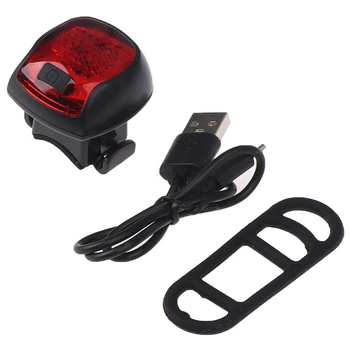 Velosipēds Taillight USB Iekasējams Atpakaļ Lampas Ūdensdrošs LED Izjādes Aizmugures Gaismas