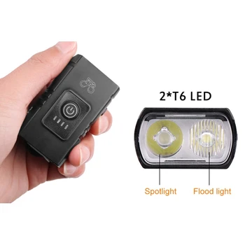 Velosipēdu Gaismas Velosipēdu Lukturis Priekšējais LED Lukturu USB Lādējamu Lukturīti Riteņbraukšanas Lanterna Velosipēdu Piederumi