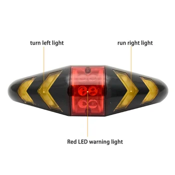 Velosipēdu USB LED Indikators Aizmugures Gaismas Velosipēdu Pagrieziena Signāla Gaismu ar Tālvadības pulti Pagrieziena Signāla Taillight Velo Piederumi