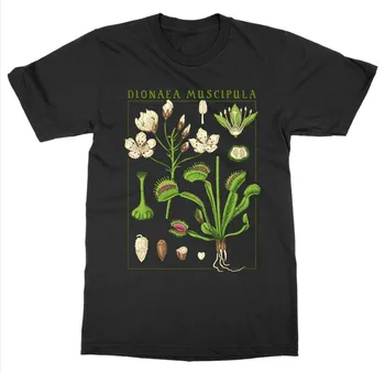 Venus Fly Trap T-Krekls Botāniskā Dārza Augu Drukāt Botānika Ziedu, Augļu, Ziedu 2019 Jaunu T-Krekli, Vīriešu Apģērbu, Augstas Kvalitātes Krekli