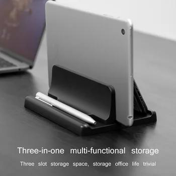 Vertikālā Klēpjdatoru Statīvs Regulējams Doks Alumīnija Rakstāmgalda Paliktni, lai Grāmatiņa Tablete Mount Bāzes Turētājs MacBook Pro Air