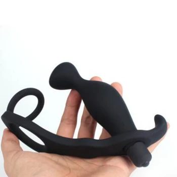 Vibrējošais Anālās lodītes Butt plug Prostata masāža gredzenu vibrators Geju Seksa rotaļlietas vīriešiem Erotiskās rotaļlietas Anillo pene
