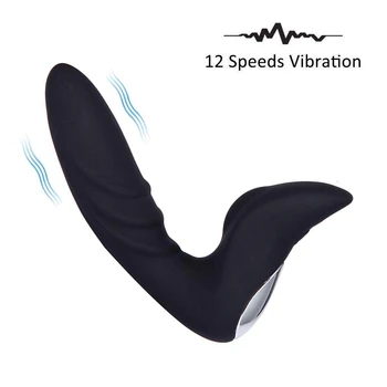 Vibrējošais Vīriešu Prostatas Massager Tālvadības 12 Vibrācijas G Spot Vibrators Lādējams Anālais Butt Plug Vīriešu Un Sieviešu