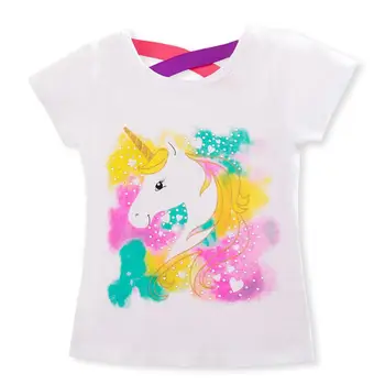 VIDMID Princese Drukāt Meiteņu T-krekls Meitene Top Karikatūra Gadījuma Meitene T-Krekli Bērniem, Apaļu Kakla Īsām piedurknēm t-veida topi 4238 01