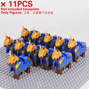 Viduslaiku Bruņinieku Zirgu Romas Spartas Karavīri Viduslaiku Bruņinieku Skaitļi Piederumi, celtniecības bloki, ķieģeļi, rotaļlietas Bērniem