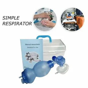 Vienkārši Respiratora Rokasgrāmata Resuscitator Pirmās Palīdzības CPR Balonu Komplekts Caurule Skābekļa Bērnu Air-sac Pirmās Palīdzības Komplektu Elpošanas Balona Mosties