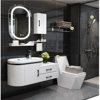 Vienkārši, vannas istabas skapis kombinācija izlietne izlietne izlietne vannas istaba mazā dzīvoklī vannas istabā uzstādīt vanity