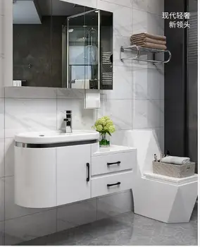 Vienkārši, vannas istabas skapis kombinācija izlietne izlietne izlietne vannas istaba mazā dzīvoklī vannas istabā uzstādīt vanity