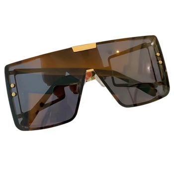 Viens Gabals Laukumā Saulesbrilles Sieviešu Lielgabarīta Slīpums Melnās Saules Brilles Tendence Vīriešu, Sieviešu Zīmola Dizainere Toņos UV400