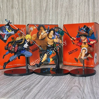 Viens Gabals, Luffy Ace Sabot Darbības Rādītāji Rotaļlietas Japānas Anime Kolekcionējamus Figūriņas PVC Modeļa Rotaļlietu Anime Cienītājs 19cm Statuetes