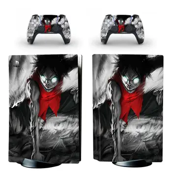 Viens Gabals Luffy PS5 Standarta Disku Izdevums Ādas Decal Uzlīmes Vāks PlayStation 5 Konsoles un Kontrolieri PS5 Ādas kategorijas Uzlīme