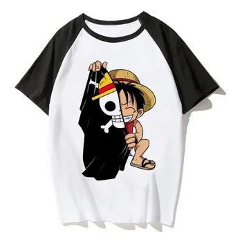 Viens Gabals T Krekls Japāņu Anime Krekls Vīriešu T-krekls Luffy T Krekli, Apģērbu Tee Krekls Uzdrukāts T Īsām Piedurknēm Top Tee