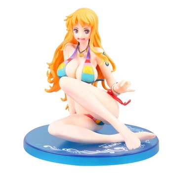 Vienu Gabalu POP Nami Rīcības Attēls Modelis Anime BB Bikini Peldkostīmu Seksīga Meitene Sēž Ver. Statuja Pieaugušo Rotaļlietu Kolekcija Figma Dāvanas