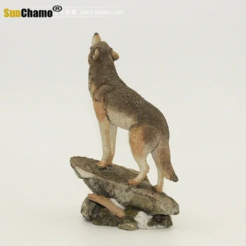 Vilks Mākslas Kolekcija Simulācijas Dzīvnieku Modeli Vilks Apdares Mājās Sveķu Amatniecības Miniatūras Figūriņas Apdare Amatniecības Piederumi