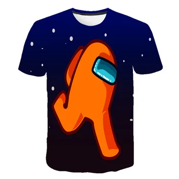 Vin Starp Mums spēle Apkalpes T Krekls Bērniem, Multiplikācijas filmu blue Space nogalināt t-krekls Smieklīgi Zēniem Bērnu T-Krekls Bērnu Apģērbu Top 4t-14t