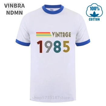 Vintage 1985 Visas Oriģinālās rezerves Daļas, Vīriešu Tee Īsām Piedurknēm T Krekls, Ērti Tīras Kokvilnas 2020. Gada Vasaras Dzimis 1985. gadā T-Krekls Camiseta