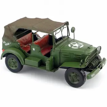 Vintage Darinātas dzelzs II Pasaules Kara militāro transportlīdzekļu modeli Amerikas dzelzs automašīnas modelis handcraft