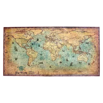 Vintage Jūras Okeāna Jūras Pasaules Kartes, Uzlīmes, Gleznas, Mājas Dekoru, Sienas, Mākslas Tapetes, uzlīmes, radošās mājas dekoru
