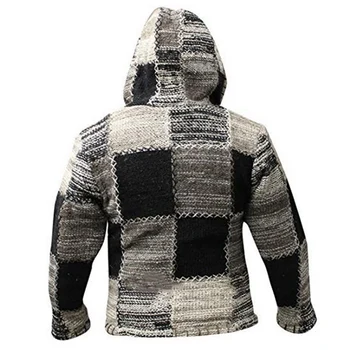 Vintage Kapuci Vīriešu Jaka Sweatercoat Ziemas Drēbes Lupatu Trikotāžas Outwear Retro Modes Hoodies Džemperis Vīriešiem 2020