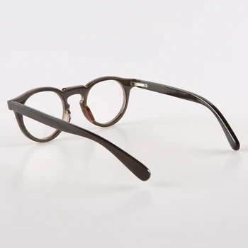 Vintage kārta cat eye melns buffalo raga brilles, briļļu optiskās brilles rāmis vīriešu, sieviešu, ziedu izliekts deguns saulesbrilles