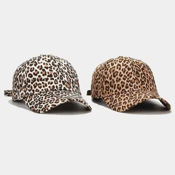 Vintage Leopards Drukāt Kokvilnas Beisbola cepure Harajuku Hip Hop Āra Sporta Sauļošanās Regulējams Snapback Cepure Par Vīriešiem un Sievietēm