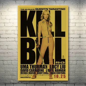 Vintage Plakātu Klasisko Filmu Pulp Fiction/Kill Bill/Fight Club/Easy Rider/es Gribu Ticēt/Atpakaļ nākotnē