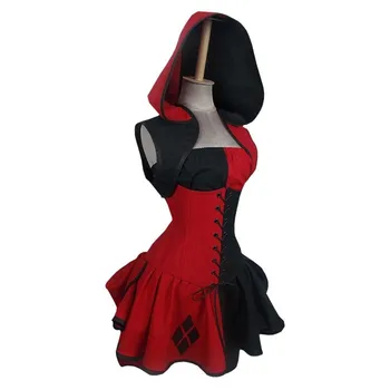 Vintage Sieviešu Kleita bez Piedurknēm, Kapuci Kleitas Halloween Cosplay Tērpus Padarīja par Sieviešu Plus izmērs S-2XL
