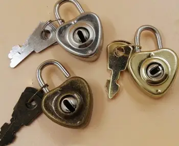 Vintage Sirds Formas Romantiska Antikvariāts Stila Mini Archaize slēdzenes, Piekaramās Atslēgas Slēdzeni Ar atslēgu Valentīna Diena Dāvanu SN2318