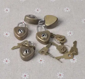 Vintage Sirds Formas Romantiska Antikvariāts Stila Mini Archaize slēdzenes, Piekaramās Atslēgas Slēdzeni Ar atslēgu Valentīna Diena Dāvanu SN2318