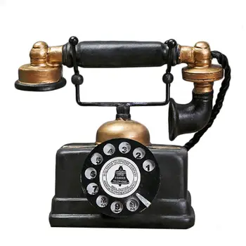 Vintage Stila Mākslīgā Telefona Modelis Retro Sveķu Mājas Dekoru, Rotājumu Amatniecības Classic Krāsas un Vienkāršs, Izturīgs Dizains