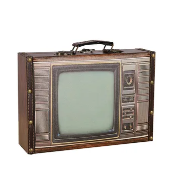Vintage TV Modeli, Koka Glabāšanas Kaste Antīko Čemodāns Ierīces Modeļi, Dažādi Turētājs, Rotas, Fotogrāfijas, Aksesuārus Dāvanu