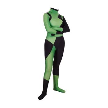 VIP MODES Karstā Pārdošanas Filma Super Nelietis Kim Iespējams, Sieviete Shego Kostīmu Likra Spandex Halloween Cosplay Shego Sieviešu BodySuit