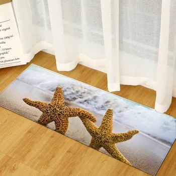 Virtuves Paklāji Grīdas Pludmales Gleznainā Modelis Virtuves Paklājs Mazgājams Mājas Dekoru Mat 3D Iekštelpu Doormat Laipni Paklāju Antislip Paklāji